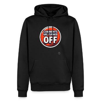 Comments Off on Red Button - Men’s Premium Organic Hoodie - black - Front - Nico (187cm)