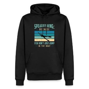 Spearfishing Because Fish Don't Just Snorkeling - Männer Premium Bio Hoodie - Schwarz - Vorne - Nico (187cm)