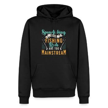 Spearfishing Because Fishing Rods Fishing Lover - Männer Premium Bio Hoodie - Schwarz - Vorne - Nico (187cm)