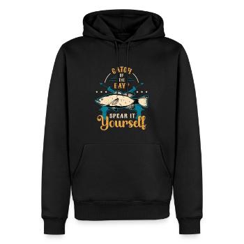 Pêche sous-marine Prise du jour Spear It Snorkeling - Sweat à capuche Premium bio Homme - noir - Devant - Nico (187cm)