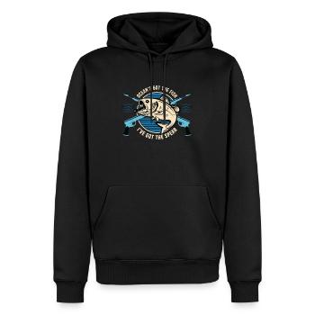 Chasse sous-marine Ocean’s Got The Fish Loves Freedive - Sweat à capuche Premium bio Homme - noir - Devant - Nico (187cm)