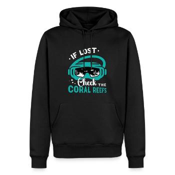 Snorkeling If Lost Check The Coral Reefs Swimmer - Männer Premium Bio Hoodie - Schwarz - Vorne - Nico (187cm)