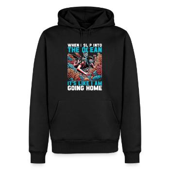 Snorkeling When I Slip Into The Marine Biologist - Männer Premium Bio Hoodie - Schwarz - Vorne - Nico (187cm)