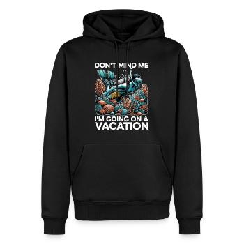 Snorkeling Don’t mind me Je vais continuer à nager - Sweat à capuche Premium bio Homme - noir - Devant - Nico (187cm)