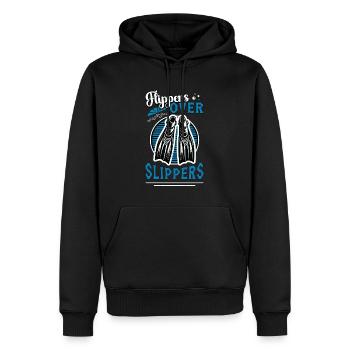 Scuba Diving Flippers Over Slippers Free Diving - Männer Premium Bio Hoodie - Schwarz - Vorne - Nico (187cm)
