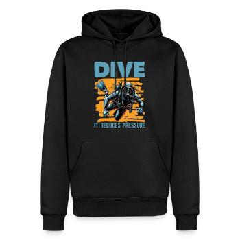 Scuba Diving Dive It Reduces Pressure Snorkeling - Männer Premium Bio Hoodie - Schwarz - Vorne - Nico (187cm)