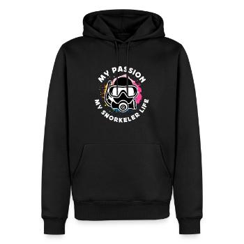 Snorkeling My Passion My Snorkeler Water Sports - Männer Premium Bio Hoodie - Schwarz - Vorne - Nico (187cm)