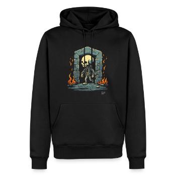 Donjon de squelettes Showtime - Sweat à capuche Premium bio Homme - noir - Devant - Nico (187cm)
