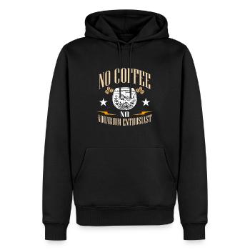 Passionné d’aquarium Pas de café pas de café Aquascape - Sweat à capuche Premium bio Homme - noir - Devant - Nico (187cm)