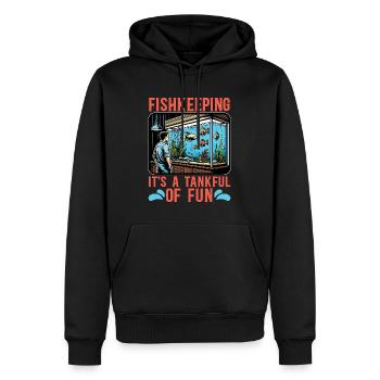 Aquarium Enthusiast Fishkeeping It's Aquascaping - Männer Premium Bio Hoodie - Schwarz - Vorne - Nico (187cm)