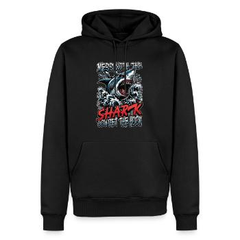 Shark Hunting Mess With The Shark Fossil Hunter - Männer Premium Bio Hoodie - Schwarz - Vorne - Nico (187cm)