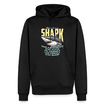 Shark Hunting Advice From A Shark Fossil Hunting - Männer Premium Bio Hoodie - Schwarz - Vorne - Nico (187cm)