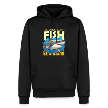 Shark Hunting In A World Full Of Fish Scuba Diving - Männer Premium Bio Hoodie - Schwarz - Vorne - Nico (187cm)