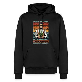 Scientifique de l’environnement Je ne peux vraiment pas biologiste - Sweat à capuche Premium bio Homme - noir - Devant - Nico (187cm)