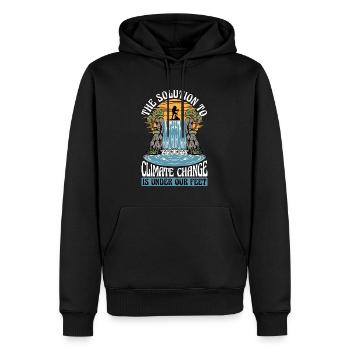 Environmental Scientist The Solution Agriculturist - Men’s Premium Organic Hoodie - black - Front - Nico (187cm)