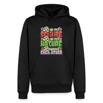 Environmental Scientist Respect Science Biologist - Men’s Premium Organic Hoodie - black - Front - Nico (187cm)