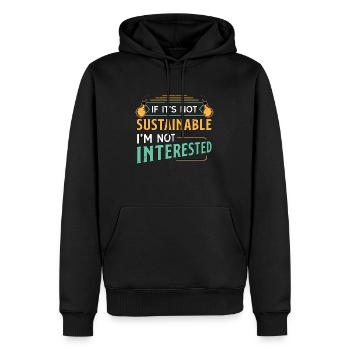 Scientifique de l’environnement si ce n’est pas agricole - Sweat à capuche Premium bio Homme - noir - Devant - Nico (187cm)