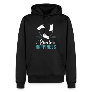 Manta Rays Circle Of Happiness Marine Biology - Männer Premium Bio Hoodie - Schwarz - Vorne - Nico (187cm)