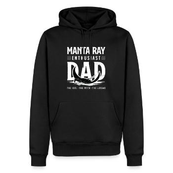 Manta Ray Enthusiast Dad The Idol The Scuba Diver - Men’s Premium Organic Hoodie - black - Front - Nico (187cm)