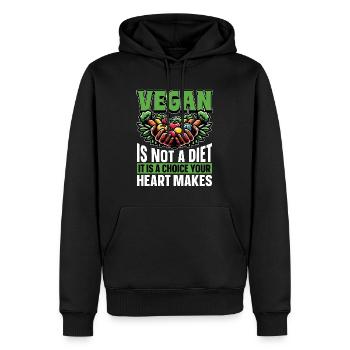 Vegetarian Vegan Is Not A Diet It Is Animal Lover - Men’s Premium Organic Hoodie - black - Front - Nico (187cm)