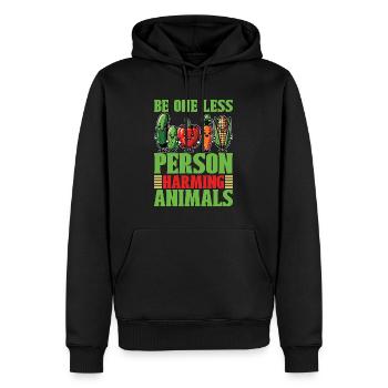 Vegetarian Be One Less Person Veganism Vegetarians - Männer Premium Bio Hoodie - Schwarz - Vorne - Nico (187cm)
