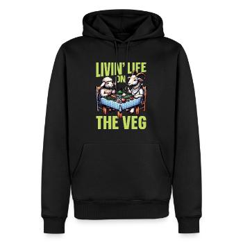 Vegetarian Livin' Life On The Veg Healthy Eating - Männer Premium Bio Hoodie - Schwarz - Vorne - Nico (187cm)