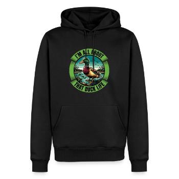 Mallard Duck I'm All About That Duck Water Bird - Männer Premium Bio Hoodie - Schwarz - Vorne - Nico (187cm)