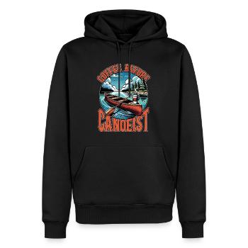 Canoeing Coffee Before Rower Coffee Lover Canoeist - Men’s Premium Organic Hoodie - black - Front - Nico (187cm)