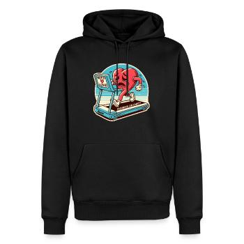 Herz auf Reserve, Ich brauche Liebe - Männer Premium Bio Hoodie - Schwarz - Vorne - Nico (187cm)
