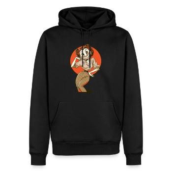 Clownfrau, die Frau des Clown - Männer Premium Bio Hoodie - Schwarz - Vorne - Nico (187cm)