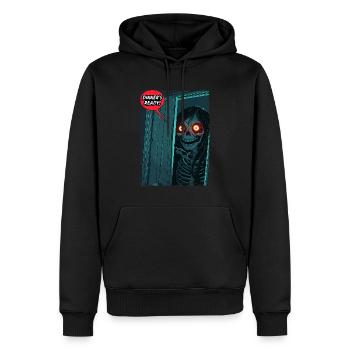 Skelett-Horror-Mama ruft: Essen ist fertig! - Männer Premium Bio Hoodie - Schwarz - Vorne - Nico (187cm)