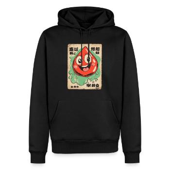 Shabby Faux Japonais Happy Drop - Sweat à capuche Premium bio Homme - noir - Devant - Nico (187cm)