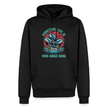 Whale Watching Sometimes Life Is Over Sea Lover - Männer Premium Bio Hoodie - Schwarz - Vorne - Nico (187cm)