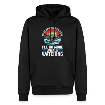 Observation des baleines quand rien ne va Biologiste marin - Sweat à capuche Premium bio Homme - noir - Devant - Nico (187cm)