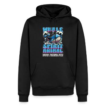 de baleine Sagesse animale Navigation Observation des baleines - Sweat à capuche Premium bio Homme - noir - Devant - Nico (187cm)