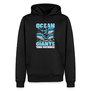 Whale Watching Ocean Giants Tiny Marine Animal - Männer Premium Bio Hoodie - Schwarz - Vorne - Nico (187cm)