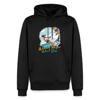 Kiteboarding Wind Chaser Wave Ride Kite Surfer - Men’s Premium Organic Hoodie - black - Front - Nico (187cm)