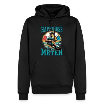 Kiteboarding Happiness Meter Water Sports Surfing - Männer Premium Bio Hoodie - Schwarz - Vorne - Nico (187cm)