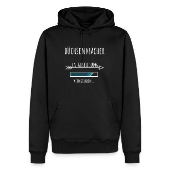 Büchsenmacher Ausbildung Beruf Geschenk - Männer Premium Bio Hoodie - Schwarz - Vorne - Nico (187cm)