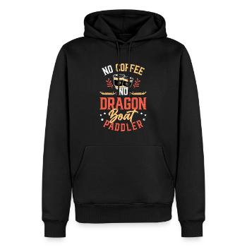 Dragon Bateau Pas de Café Pas de Paddle Amateur de Café - Sweat à capuche Premium bio Homme - noir - Devant - Nico (187cm)