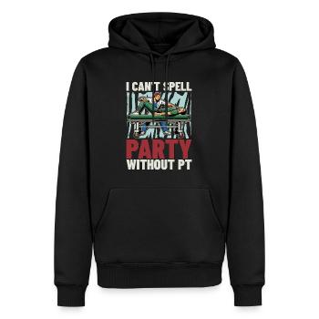 Physiothérapeute Je ne peux pas épeler Thérapeute de fête - Sweat à capuche Premium bio Homme - noir - Devant - Nico (187cm)