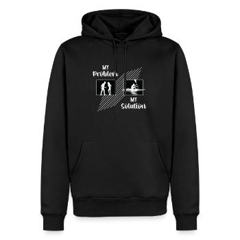 Water Rowing My Problem My Pictogram Mom Paddling - Männer Premium Bio Hoodie - Schwarz - Vorne - Nico (187cm)
