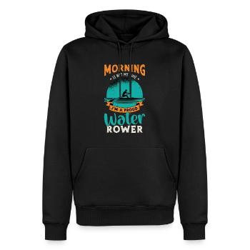 Water Rowing Morning Is Not My Time Water Sports - Männer Premium Bio Hoodie - Schwarz - Vorne - Nico (187cm)