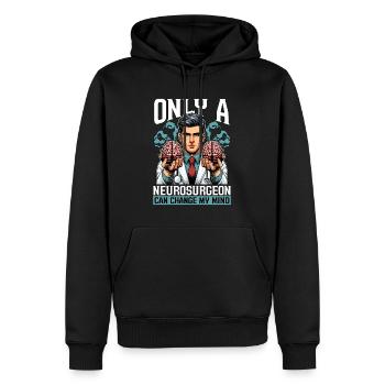 Seul un neurochirurgien peut changer mon cerveau - Sweat à capuche Premium bio Homme - noir - Devant - Nico (187cm)