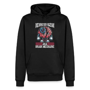 Neurosurgeon AKA Brain Mechanic Neuroscientist - Men’s Premium Organic Hoodie - black - Front - Nico (187cm)