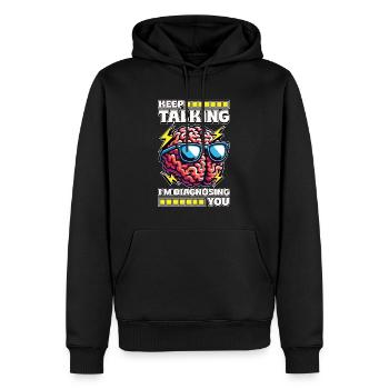 Neurosurgeon Keep Talking I'm Doctor Neurologist - Men’s Premium Organic Hoodie - black - Front - Nico (187cm)
