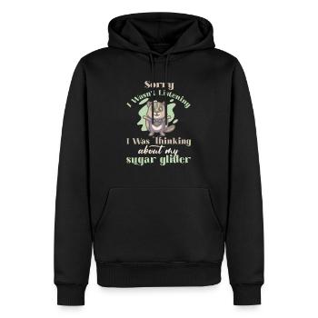 sucre, planeur, planeurs, amour, mignon, - Sweat à capuche Premium bio Homme - noir - Devant - Nico (187cm)