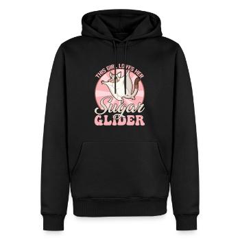 sucre, planeur, planeurs, amour, mignon, - Sweat à capuche Premium bio Homme - noir - Devant - Nico (187cm)