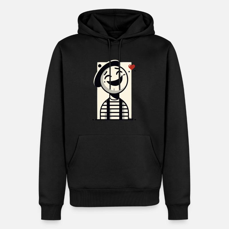 Franz, la pantomime amoureuse - Sweat à capuche Premium bio Homme - noir