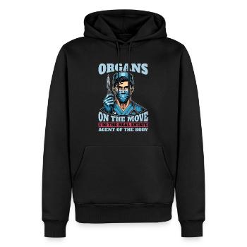 Transplant Surgery Organs On The Move Physician - Men’s Premium Organic Hoodie - black - Front - Nico (187cm)